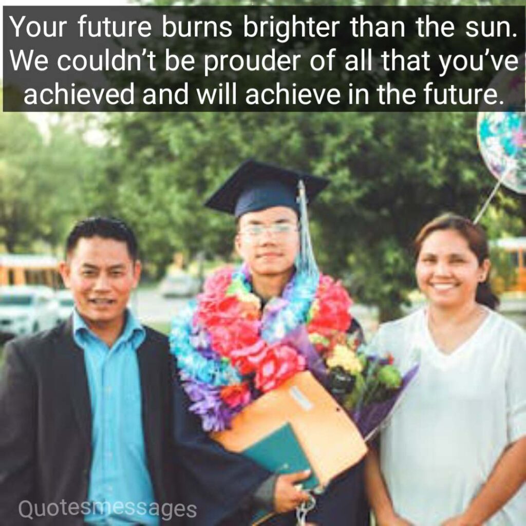 Graduation messages from parents