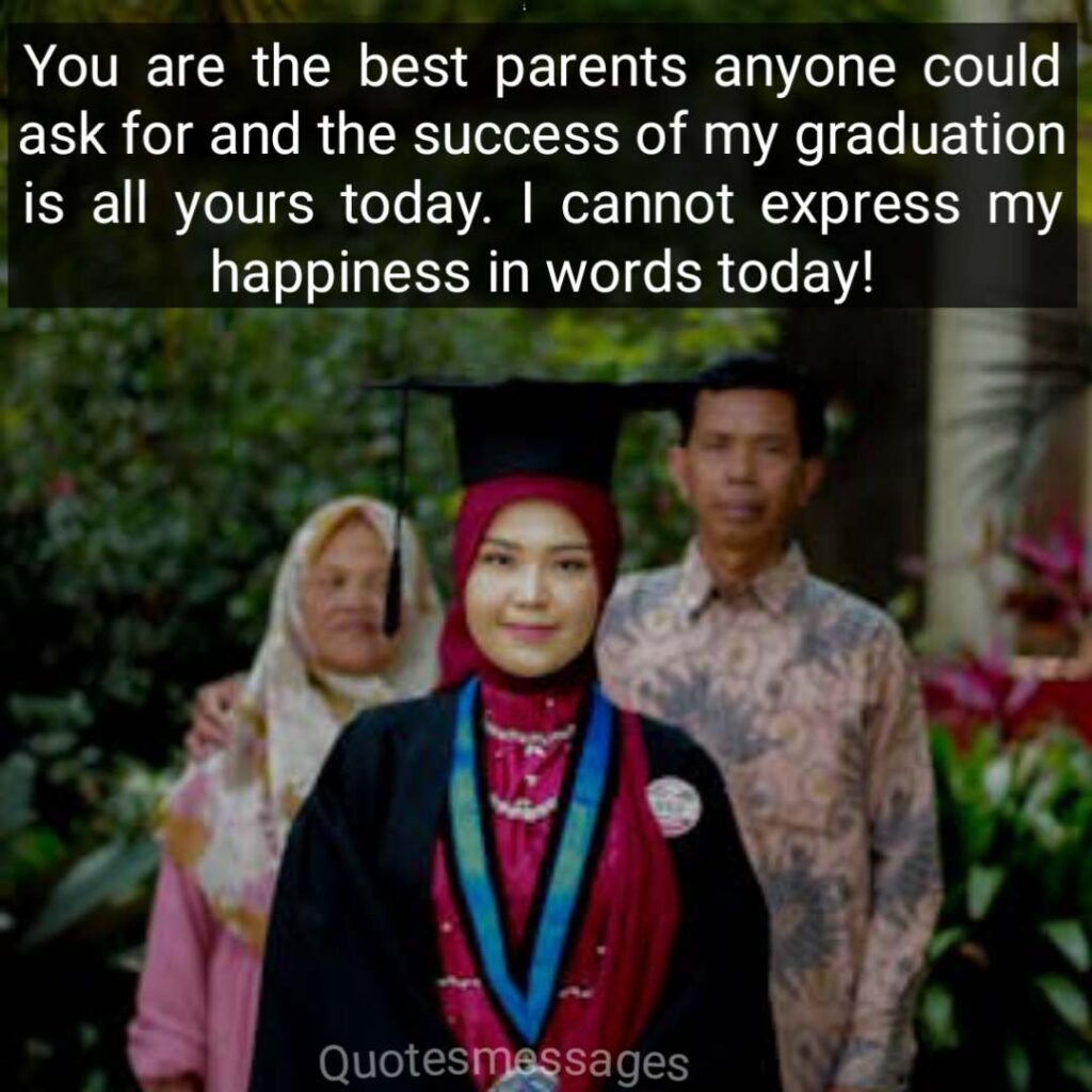 Graduation messages from parents