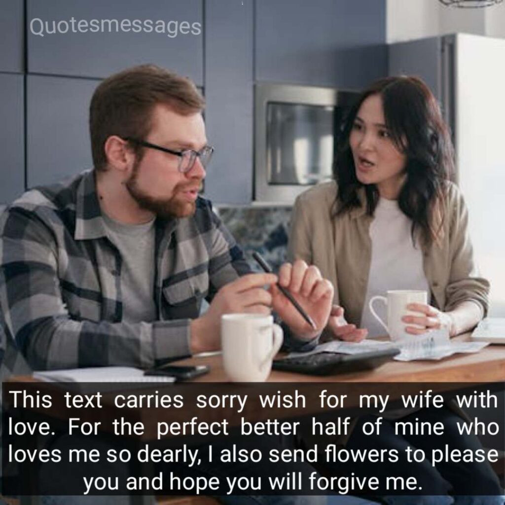 I am sorry messages for wife