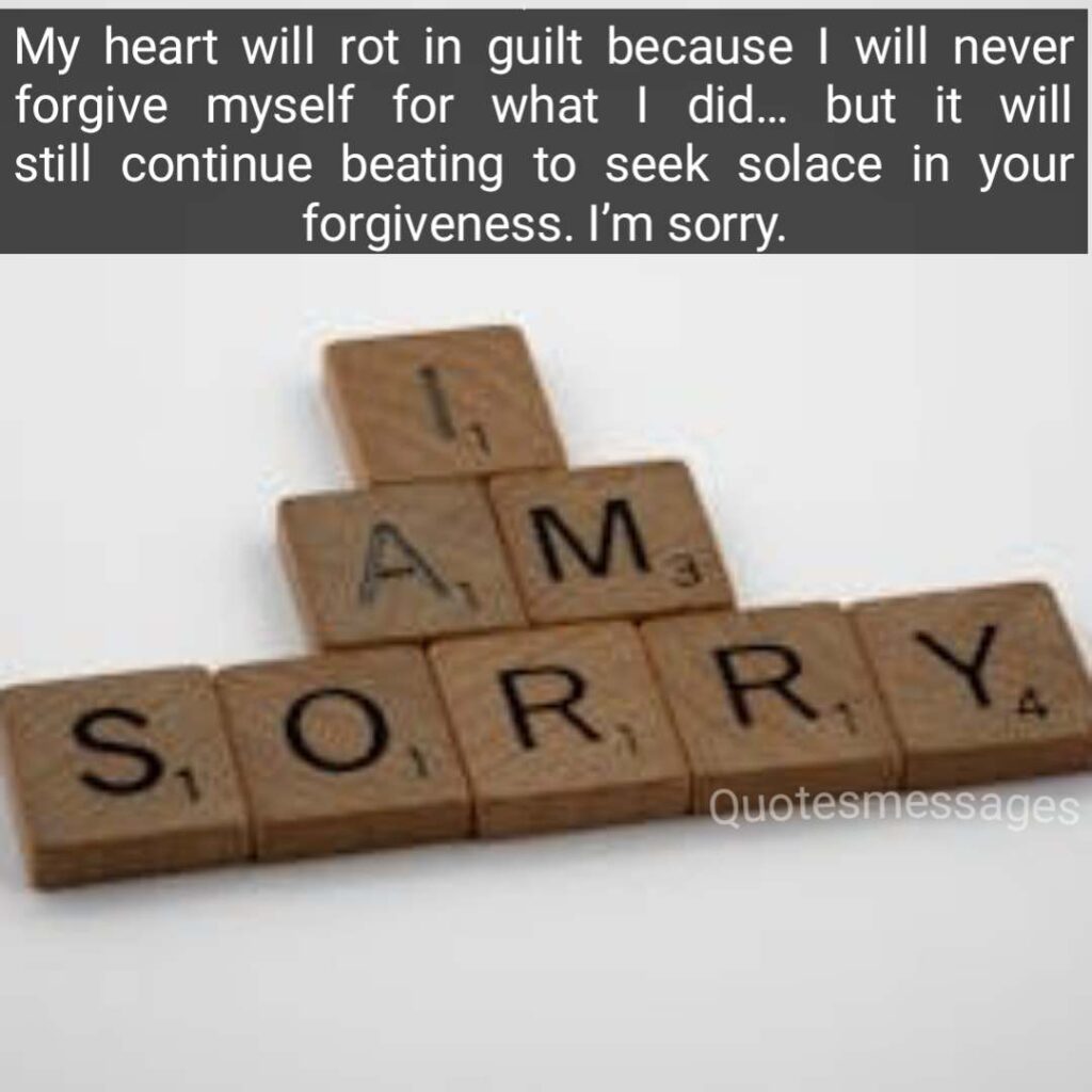 I am sorry messages for wife